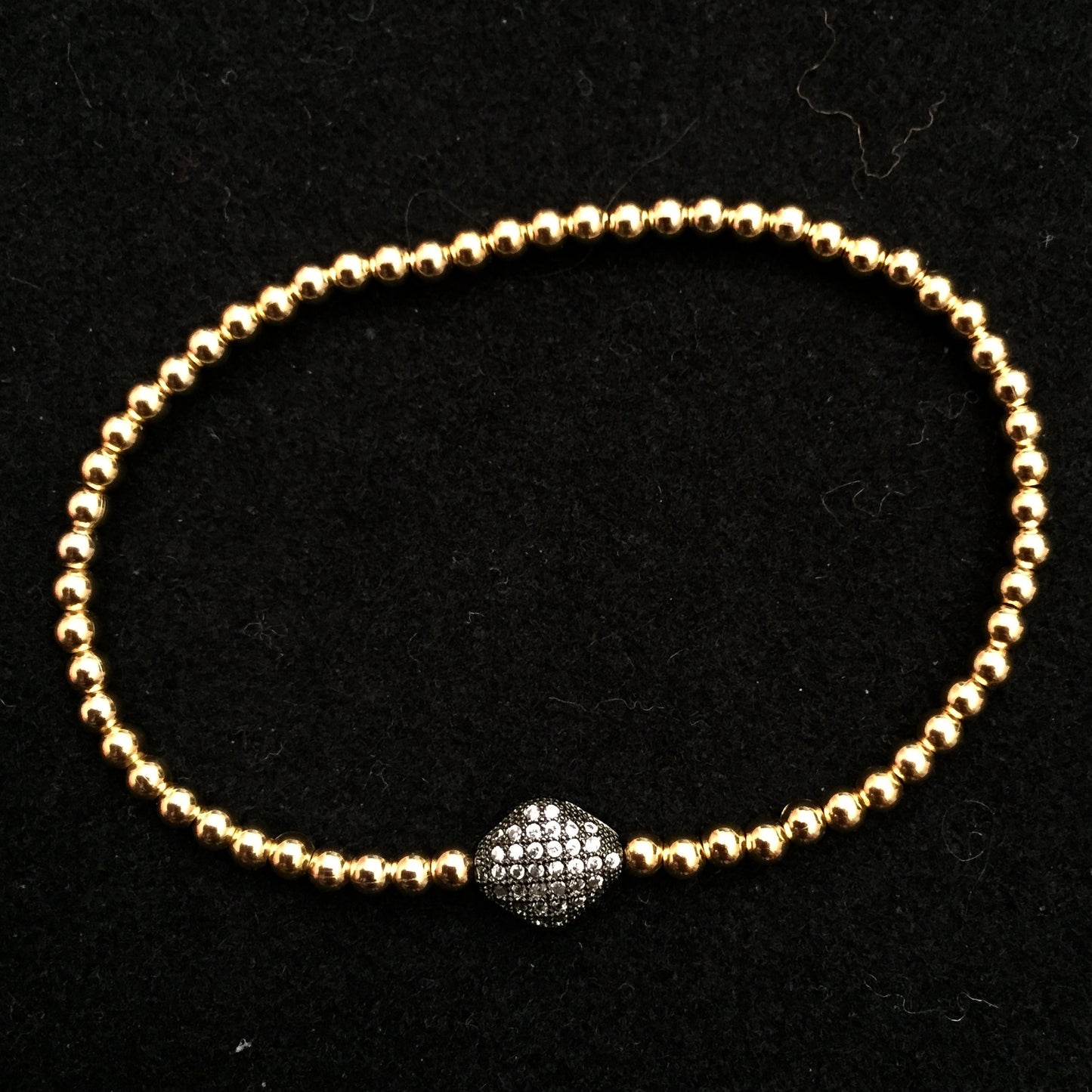 Pulseras de Goldfilled con rombo de Cristales (4 colores)