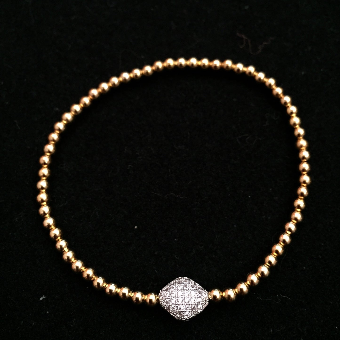Pulseras de Goldfilled con rombo de Cristales (4 colores)