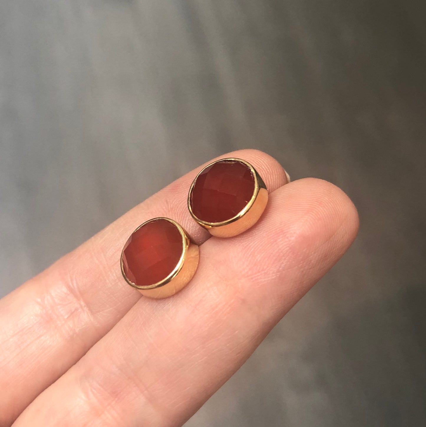 Arete de PLATA con Piedra Natural Mini