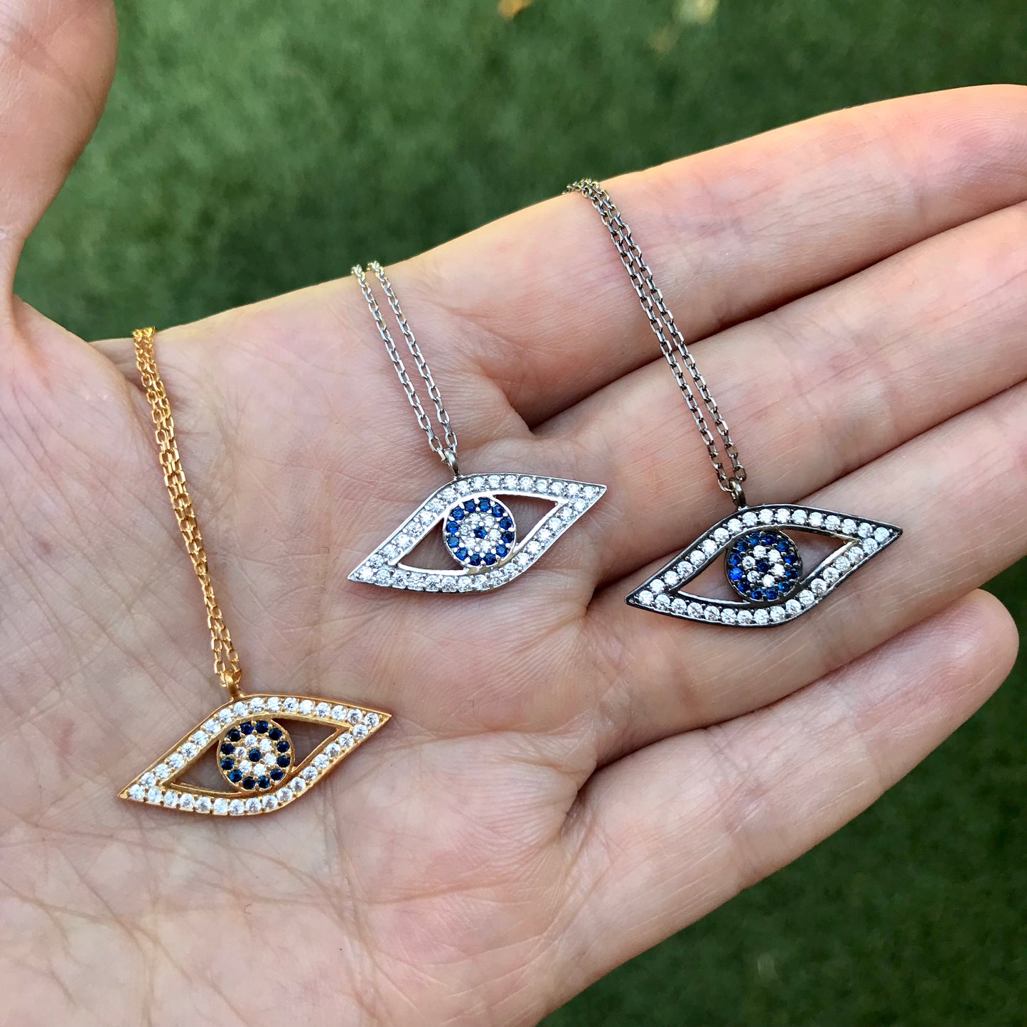 Cadenita de plata .925 con OJO OVALADO HUECO