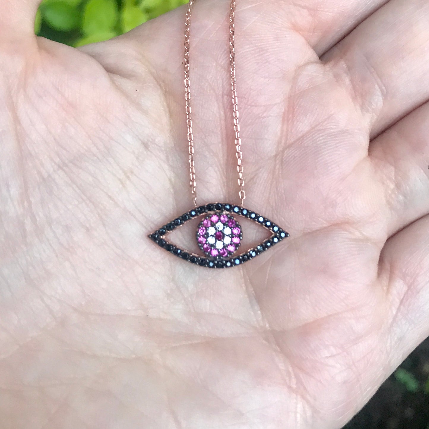 Cadenita de plata .925 con OVALO HUECO con OJO