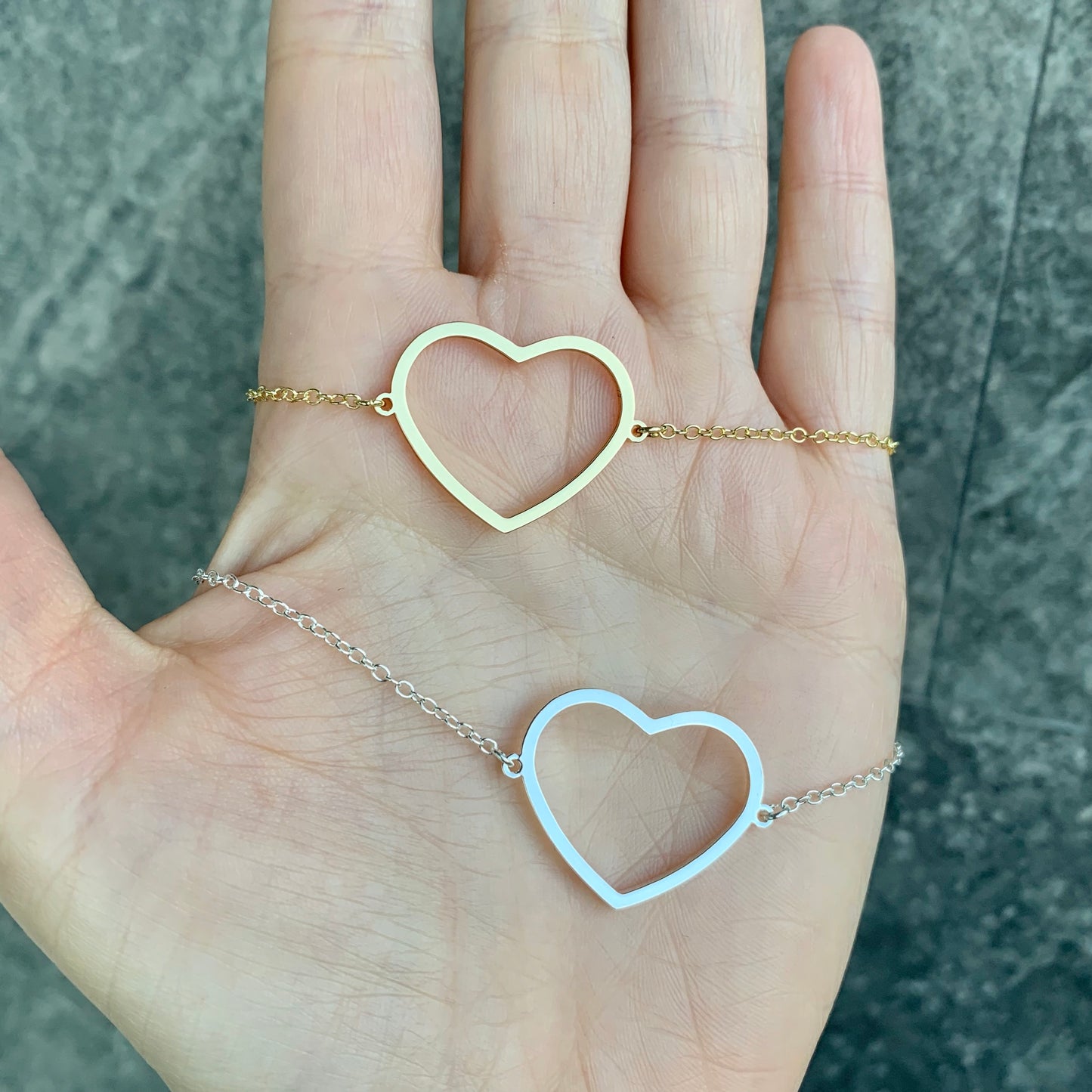 Pulsera de ACERO INOXIDABLE de CORAZON