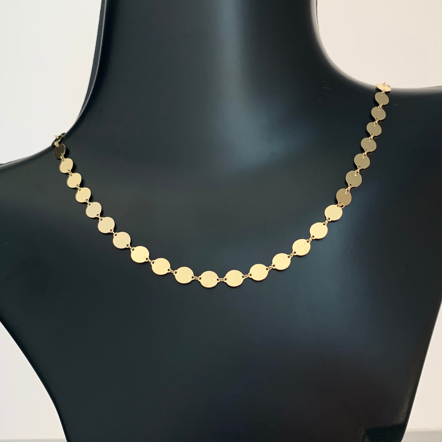 Cadenita de PLATA con baño de ORO con CIRCULITOS