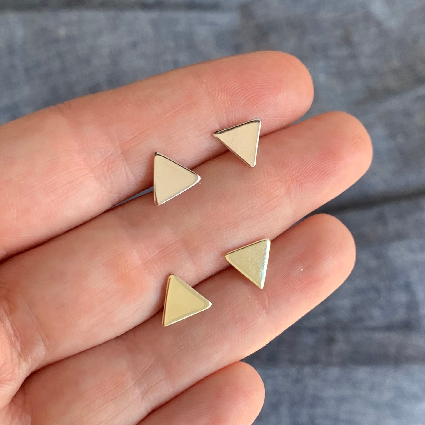 Aretes STUDS de plata de TRIANGULO