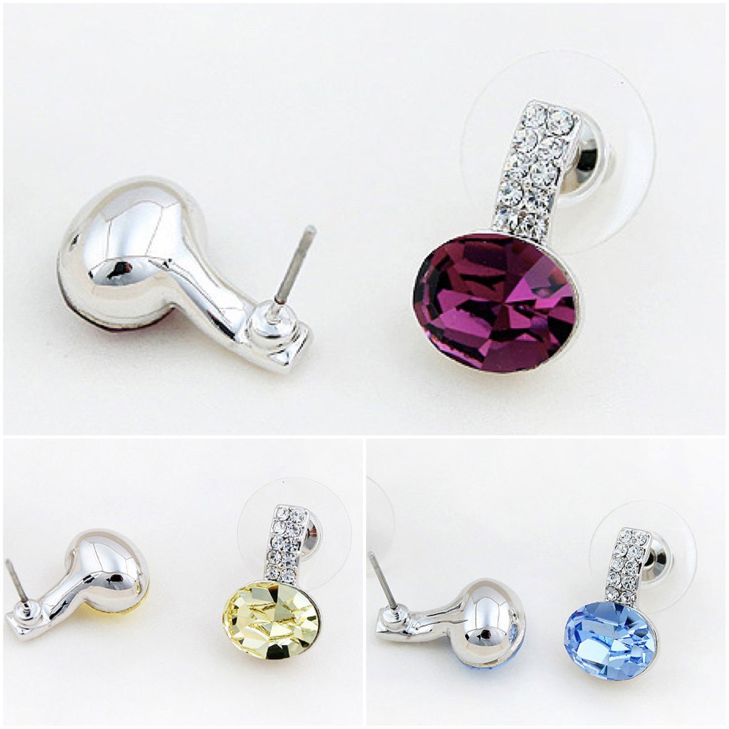 Arete de Ovalo con Mini Swarovski