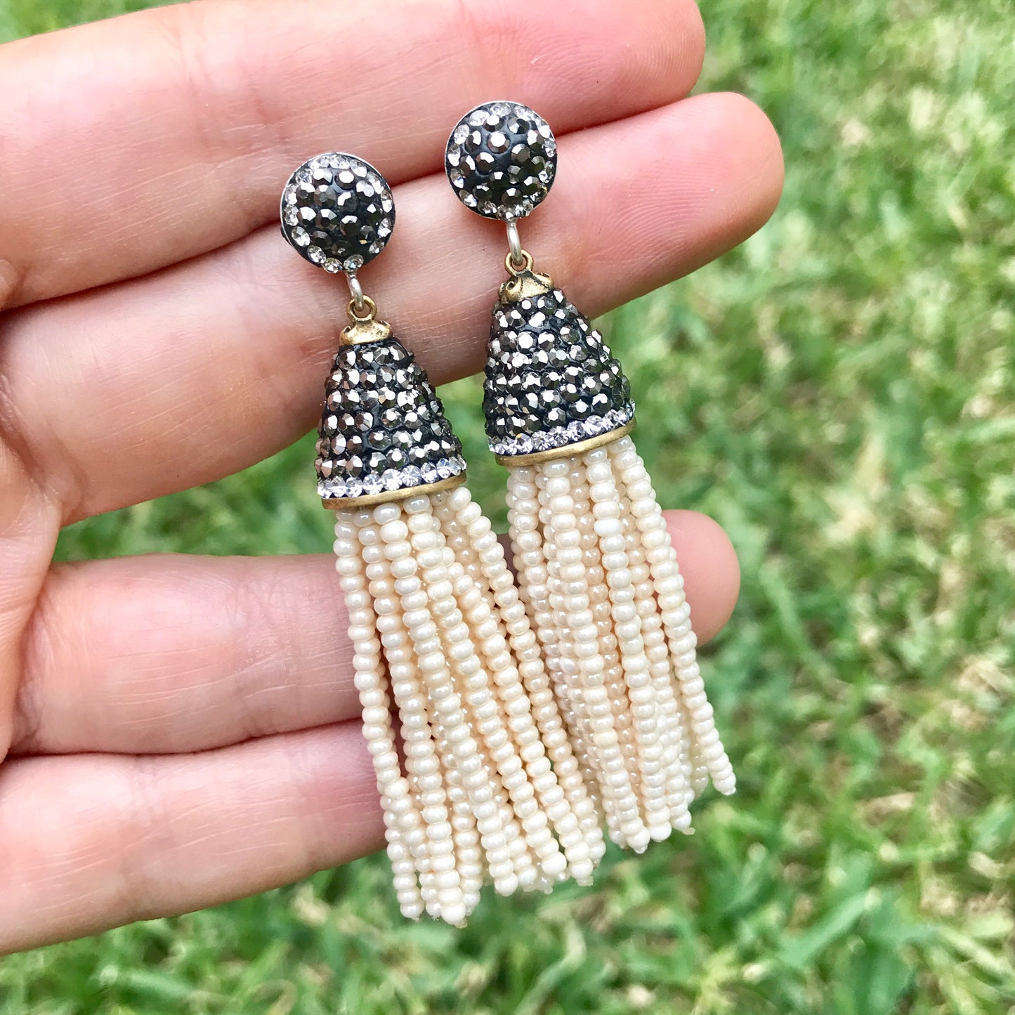 Arete de plata .925 TASSEL con PERLITAS