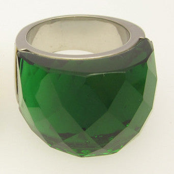 Anillo de Swarovski estilo Nirvana en Verde