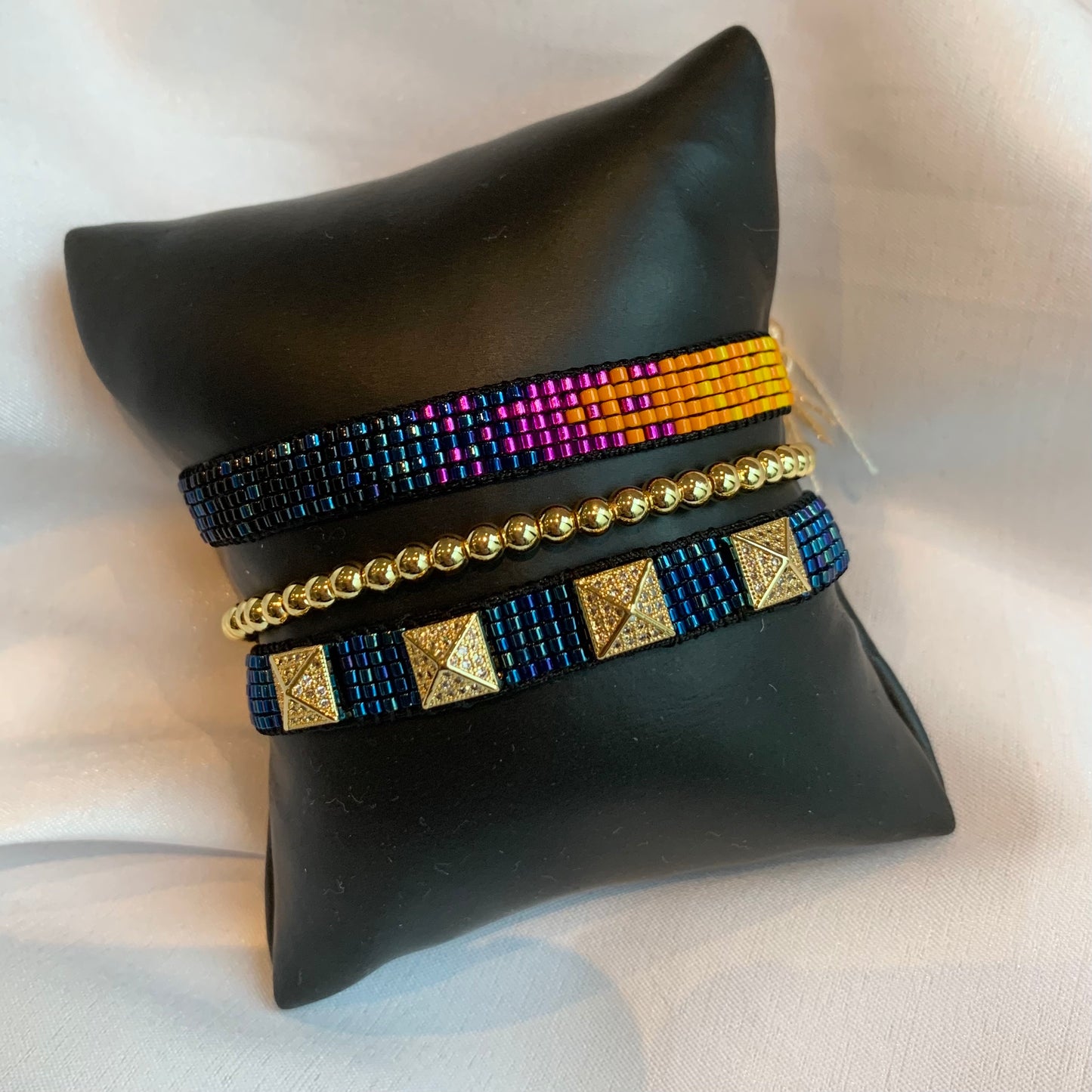 DENIM/GOLD Bracelet set