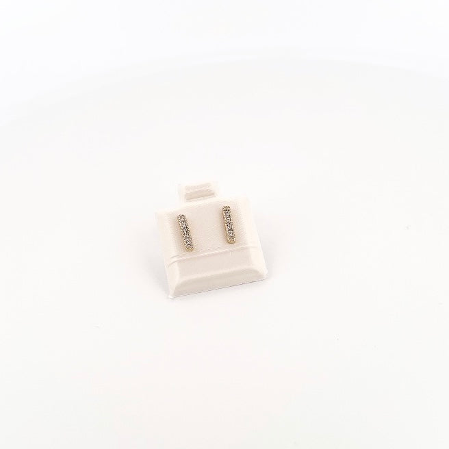Aretes de ORO con Diamantes de Barrita