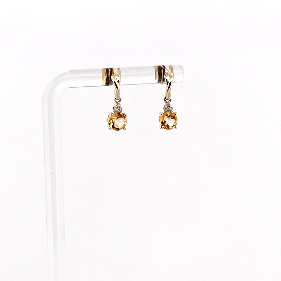 Aretes de ORO con Citrina $250 dlls