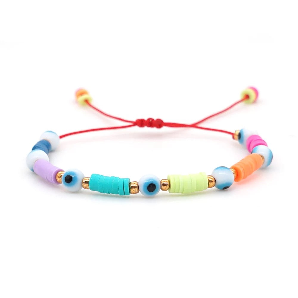 Pulsera ajustable de COLORES y OJITOS