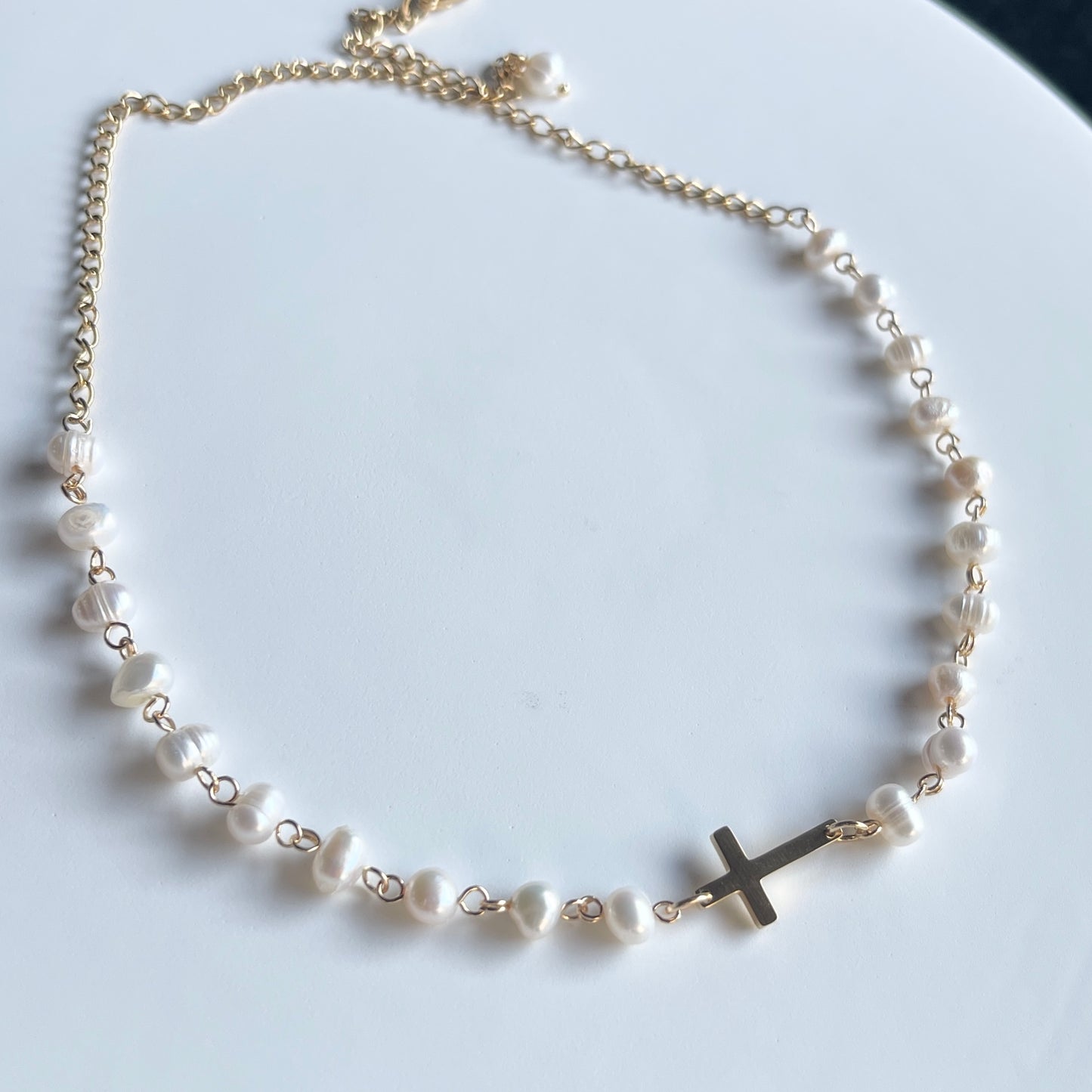 Collar PERLAS con CRUZ