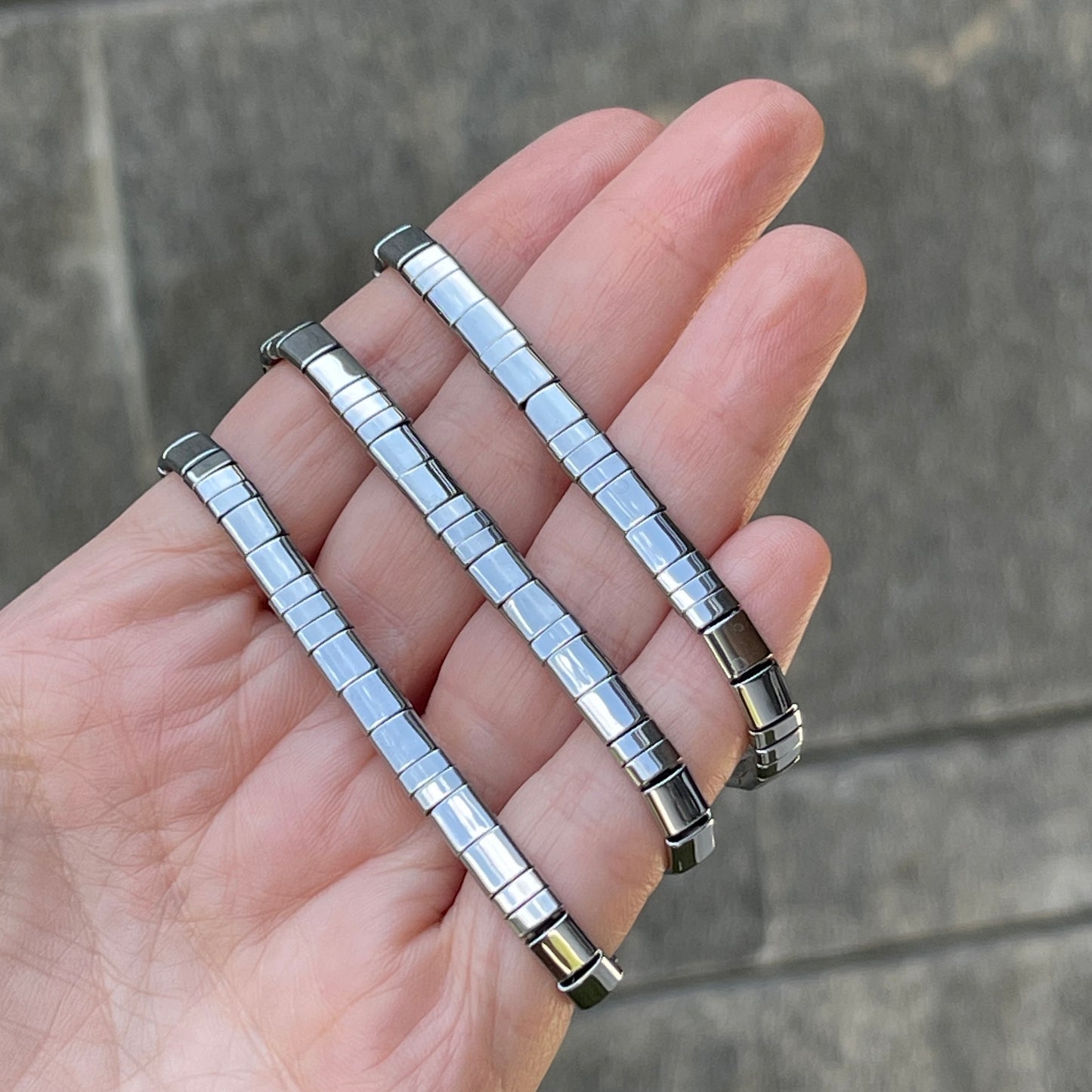 Pulseras ELASTICAS con dorado y plateado
