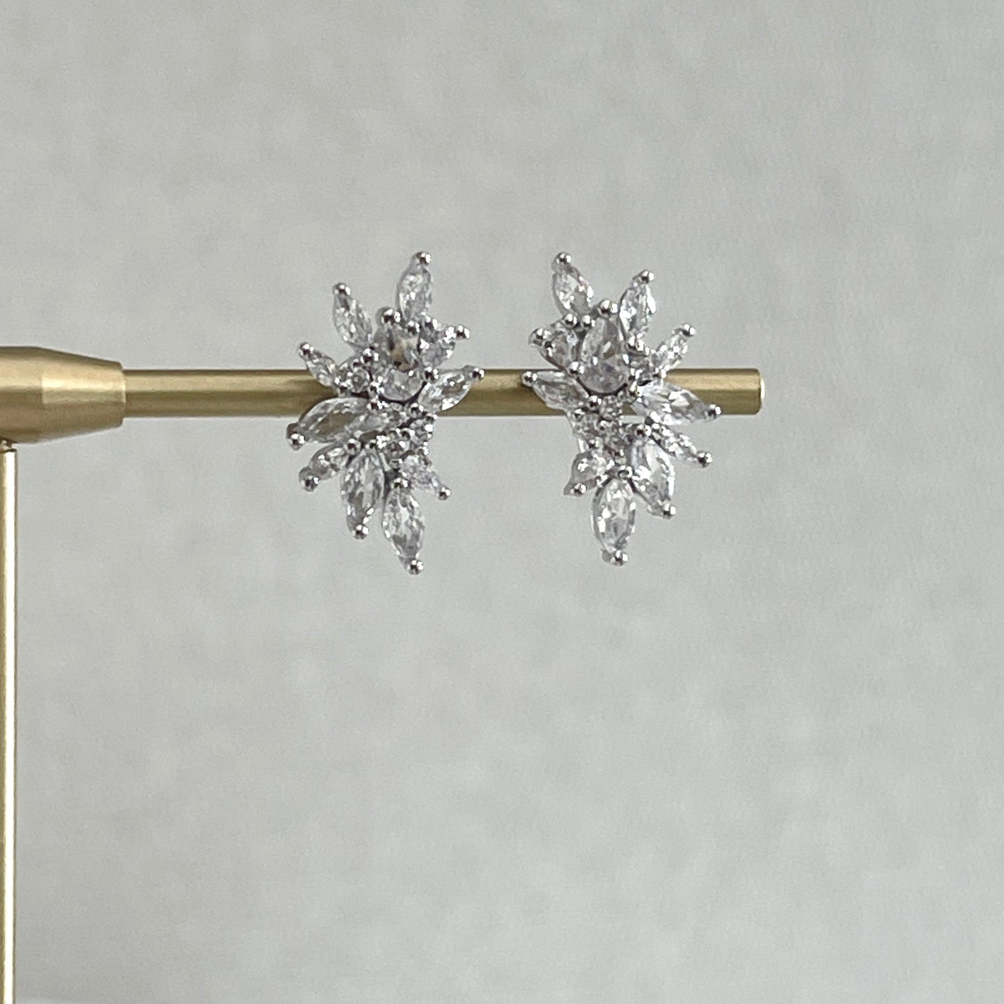 Aretes de rodio con ZIRCONIAS