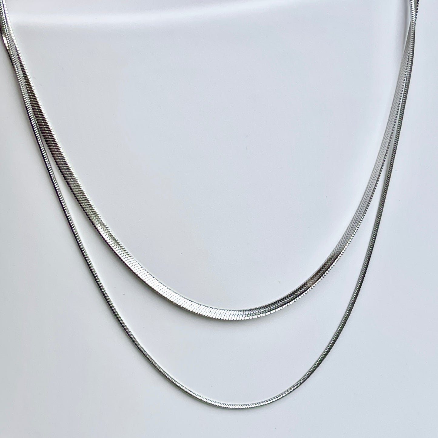 Collar DOBLE de acero inoxidable
