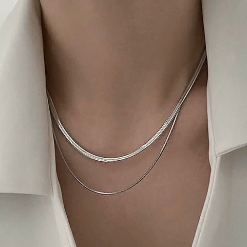 Collar DOBLE de acero inoxidable