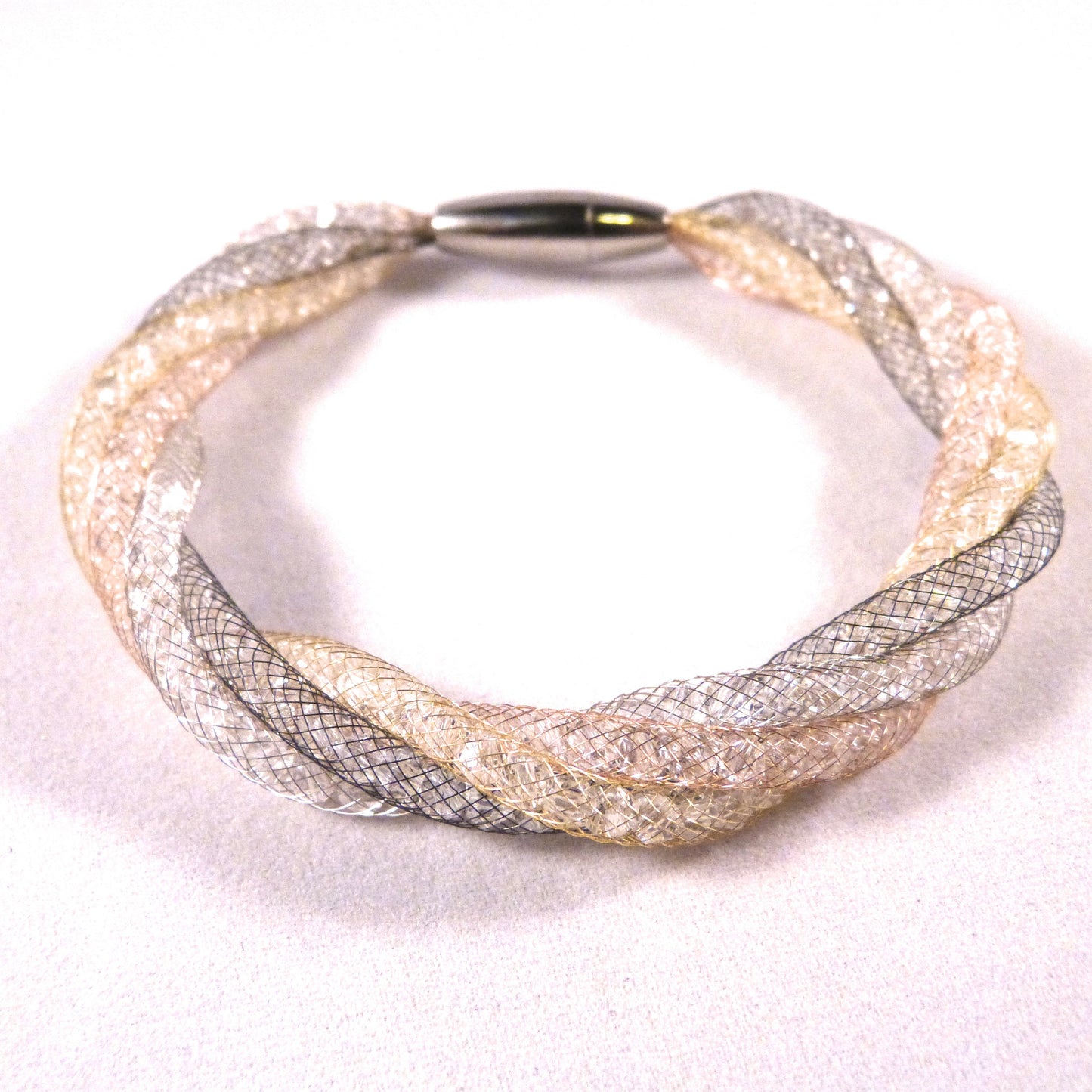 Pulsera de Malla Italiana de 4 Colores de oro