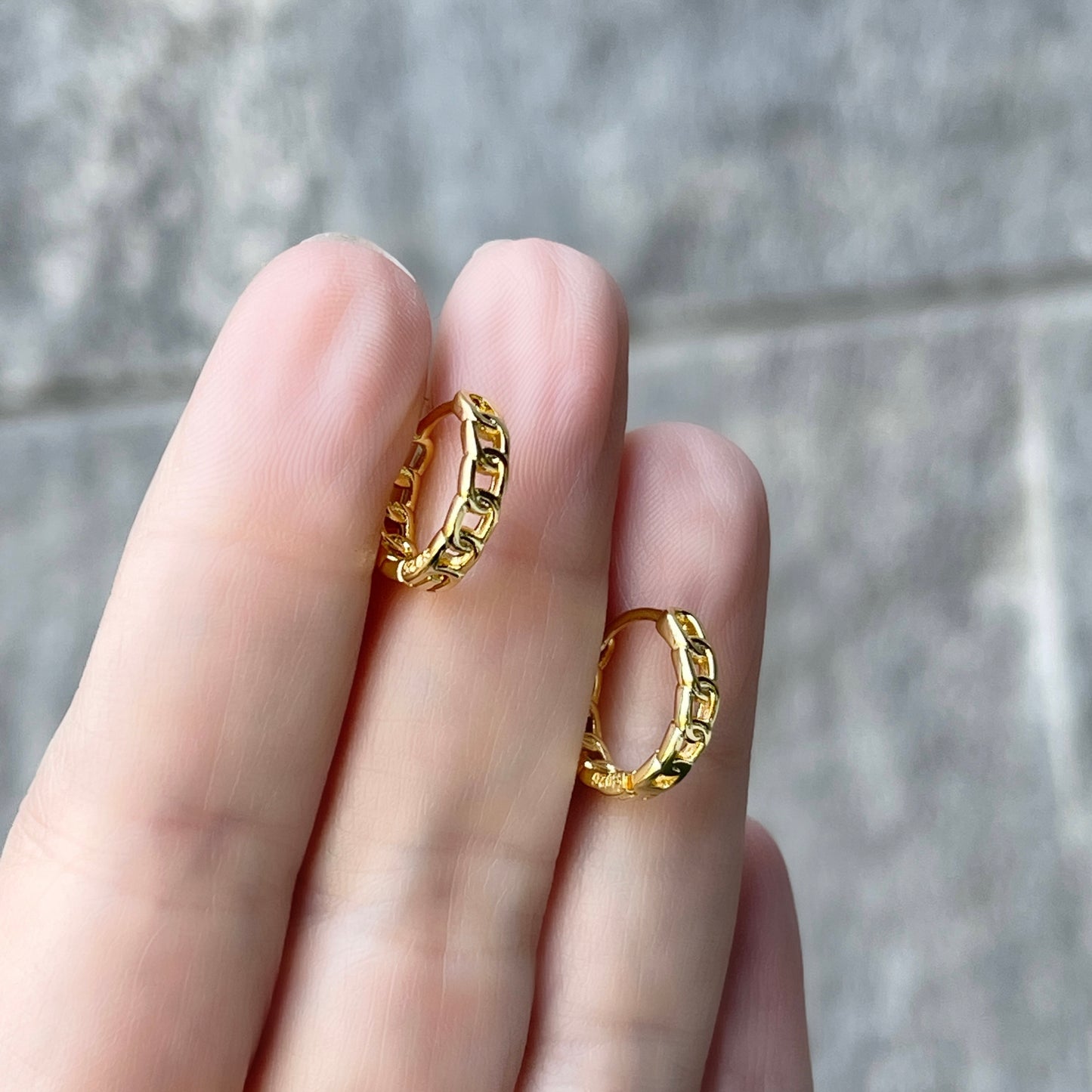 Arracadas MINIS de CADENA de PLATA .925