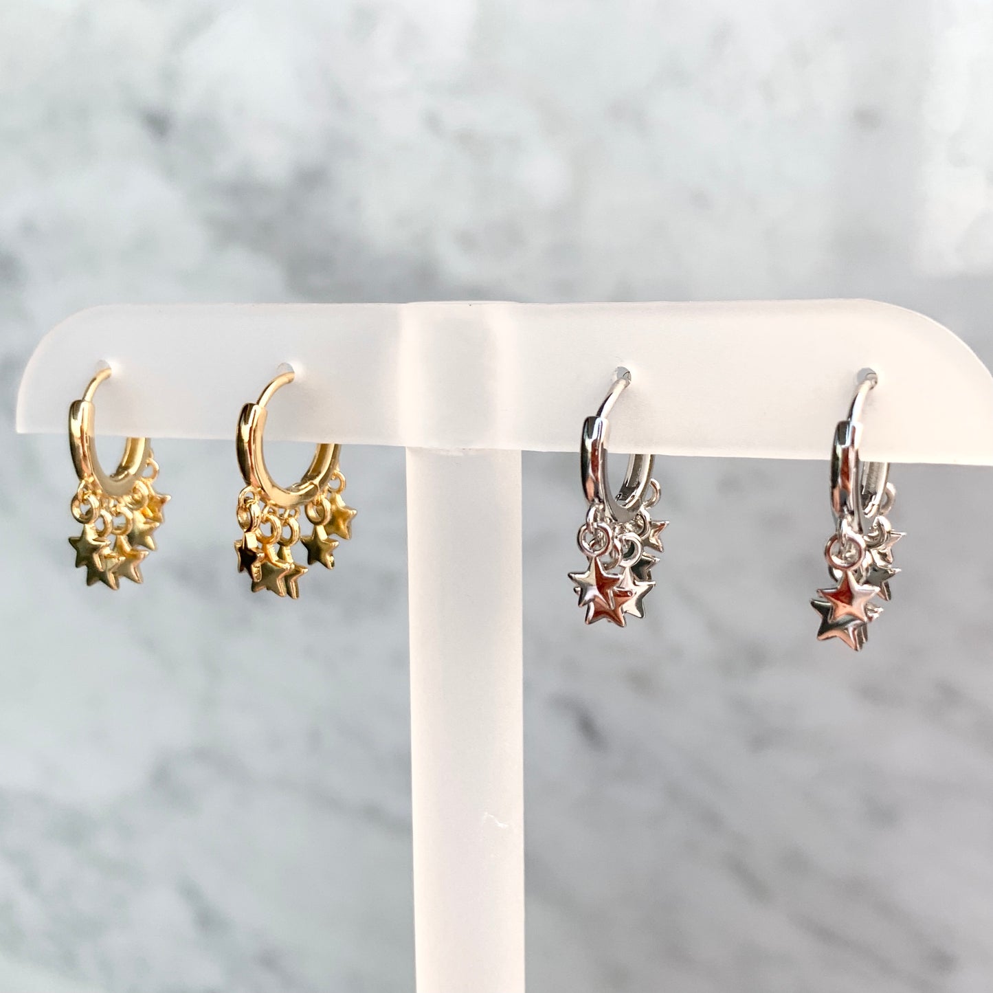 Arracadas de plata .925 con ESTRELLITAS