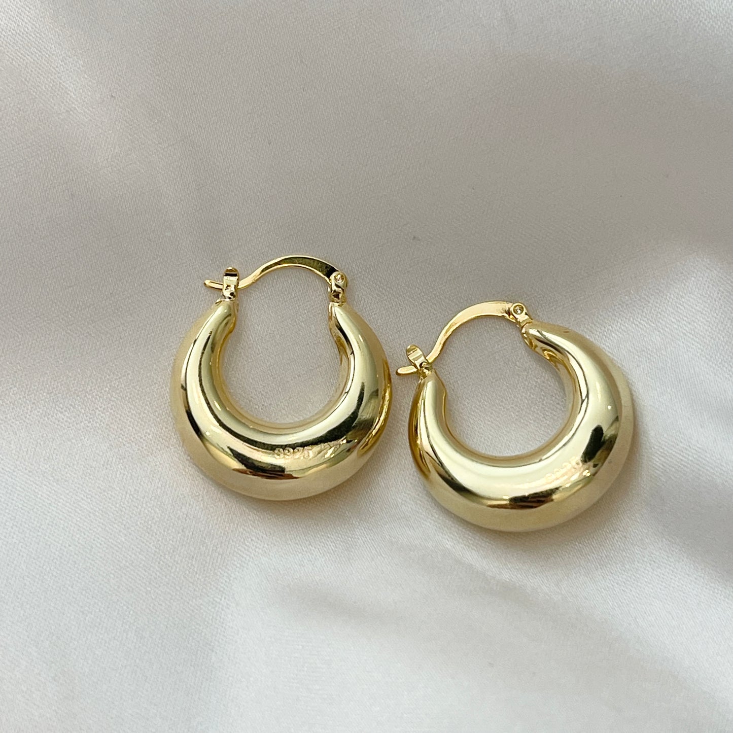 Arracadas medianas de PLATA .925