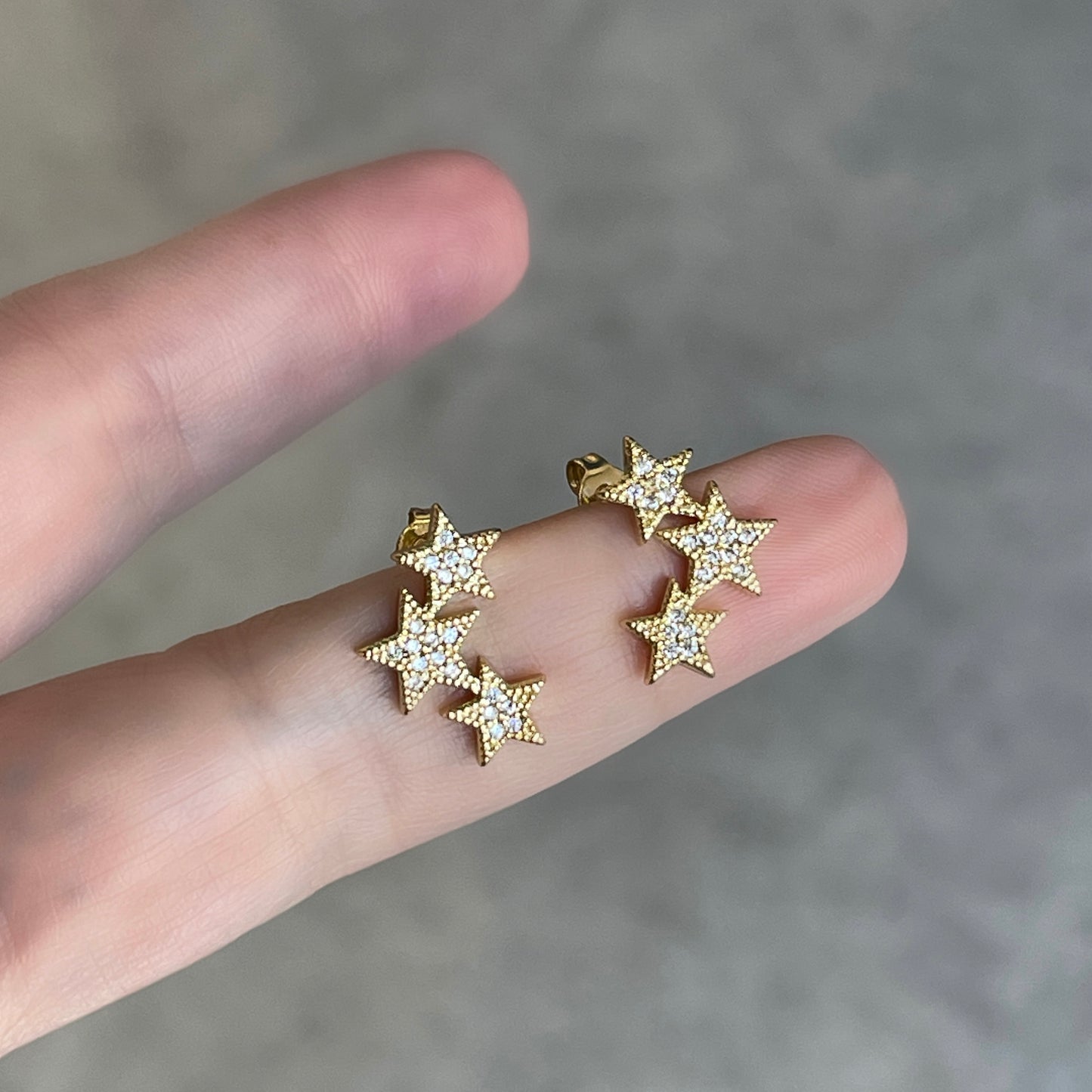 Aretes de TRIPLE ESTRELLA
