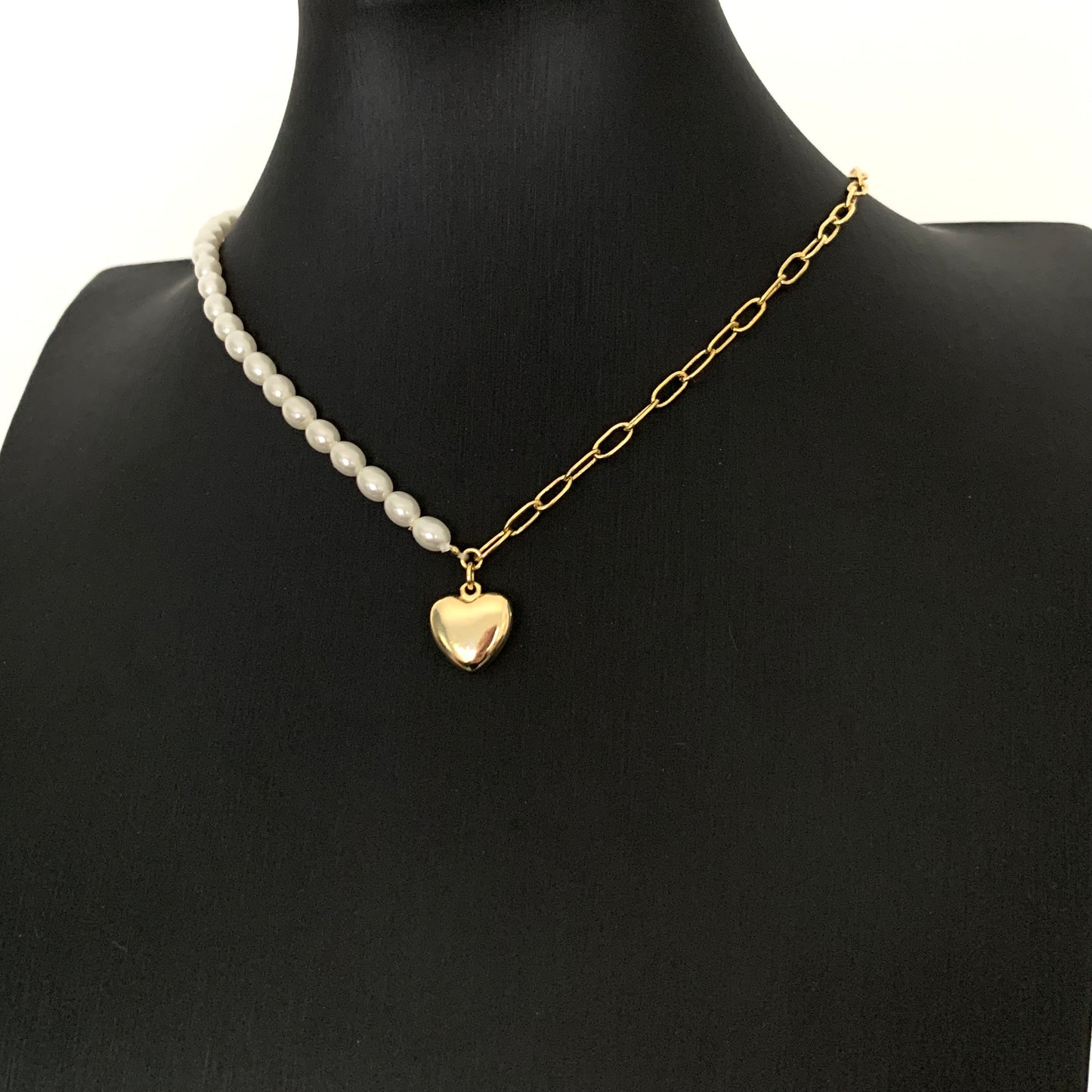 Cadenita CHOKER de PLATA combinada con PERLITAS