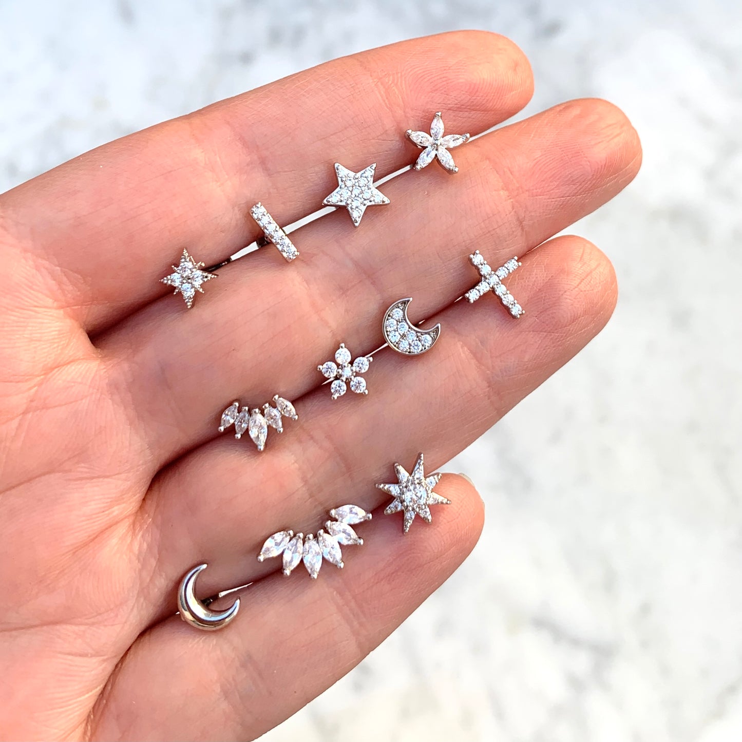 Aretes para PIERCING de ACERO INOXIDABLE con BOLITA