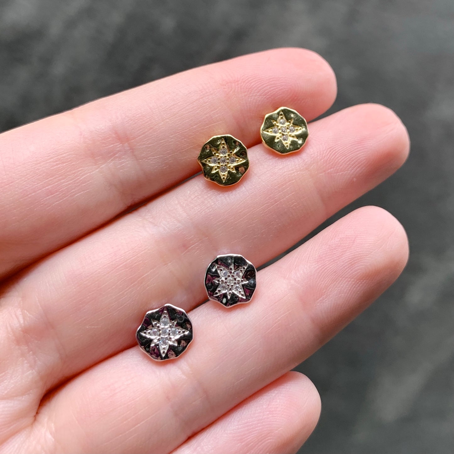 Aretes de PLATA con ESTRELLA
