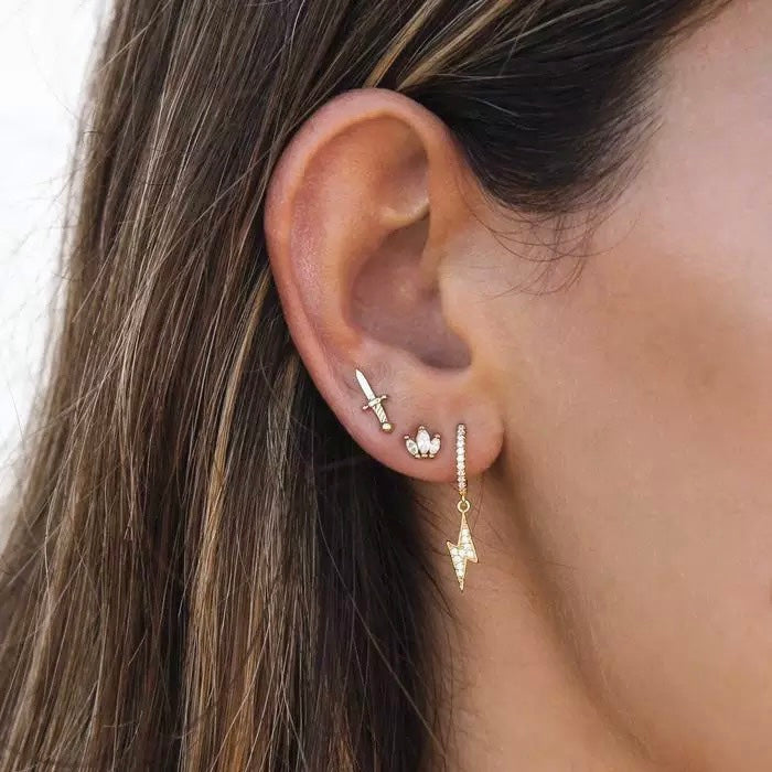 Aretes de PLATA de ESPADA