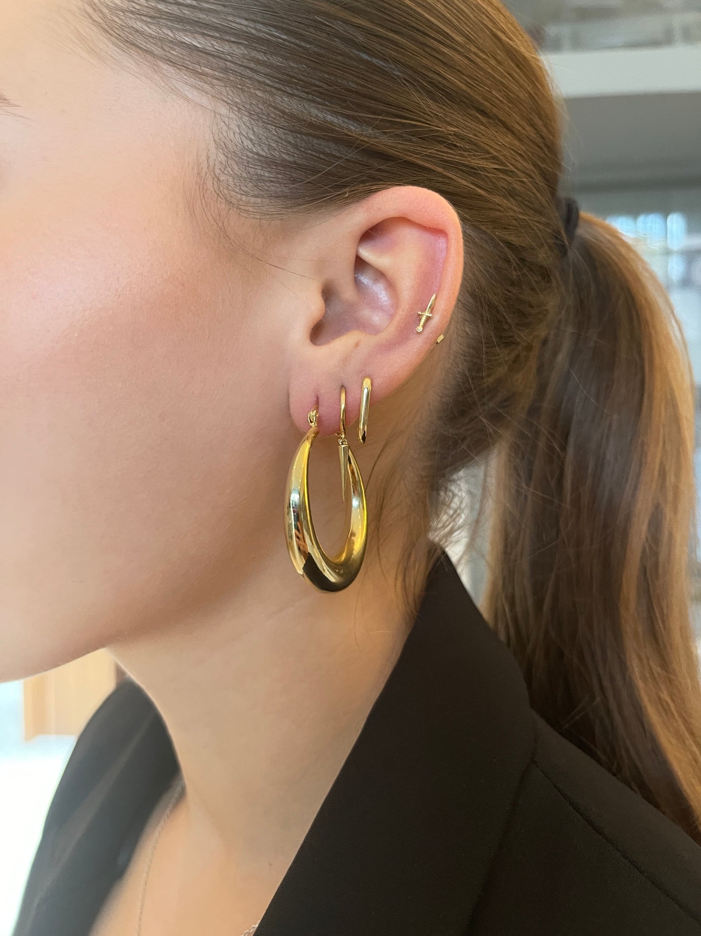 Arracadas grandes de PLATA .925