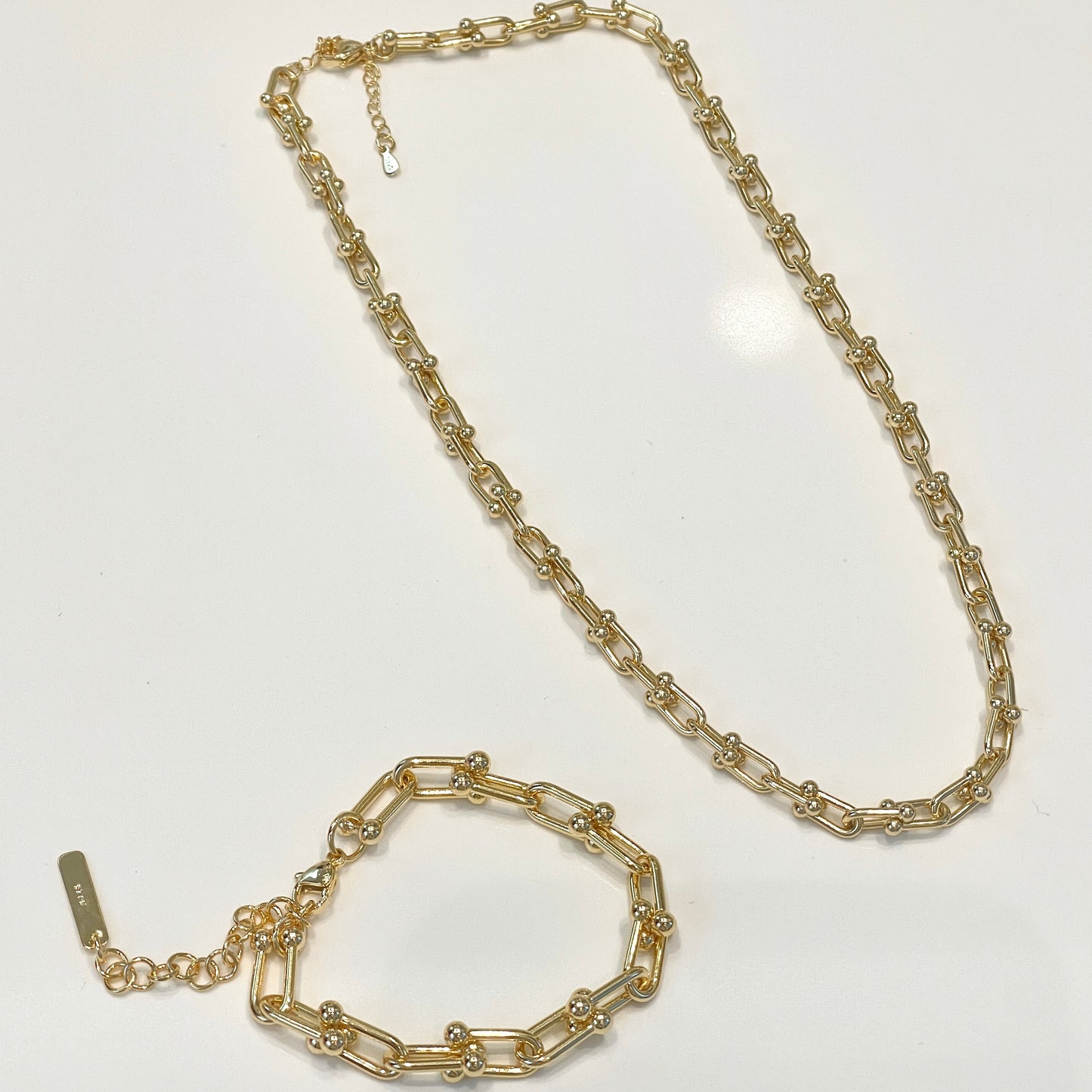 Pulsera de plata y baño de oro de ESLABONES
