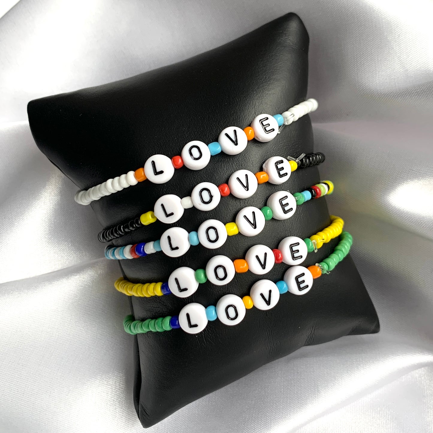 Pulseras elásticas LOVE