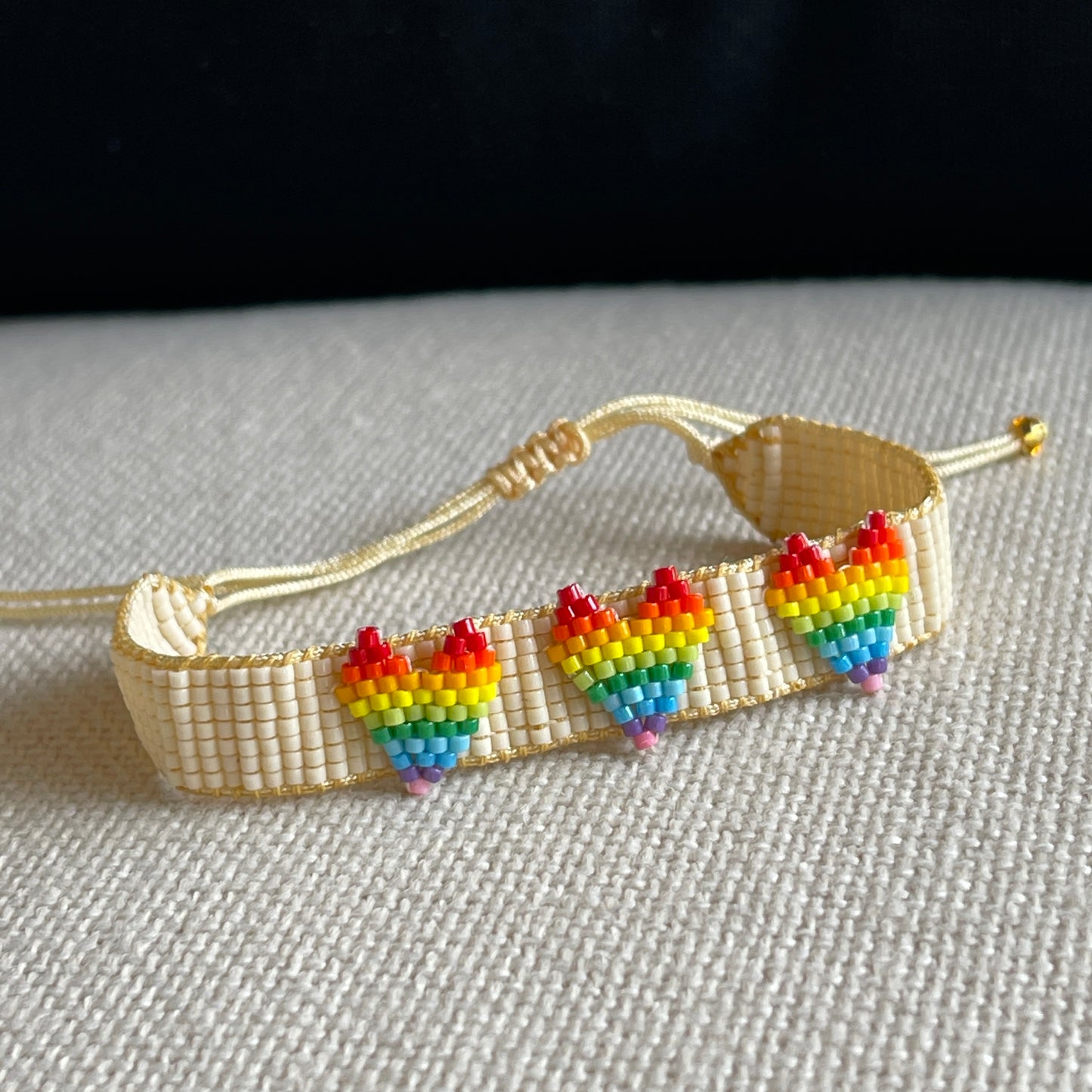 Pulseras ajustables CORAZONES y GRATEFUL