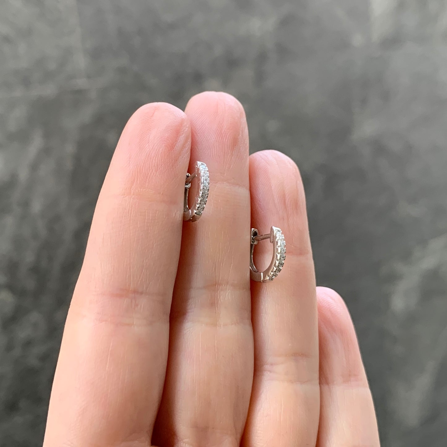 Arracadas MINI de plata con ZIRCONIAS