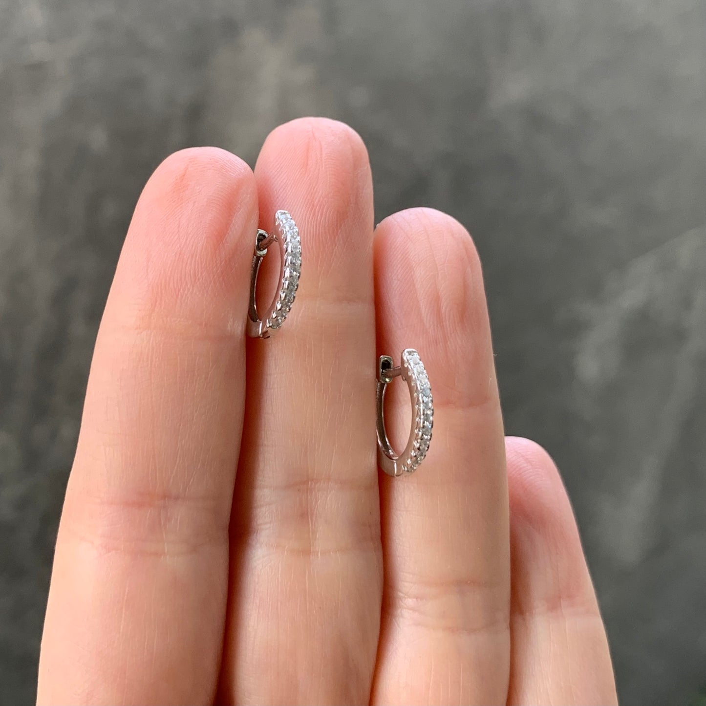 Arracadas CHICAS de plata con ZIRCONIAS