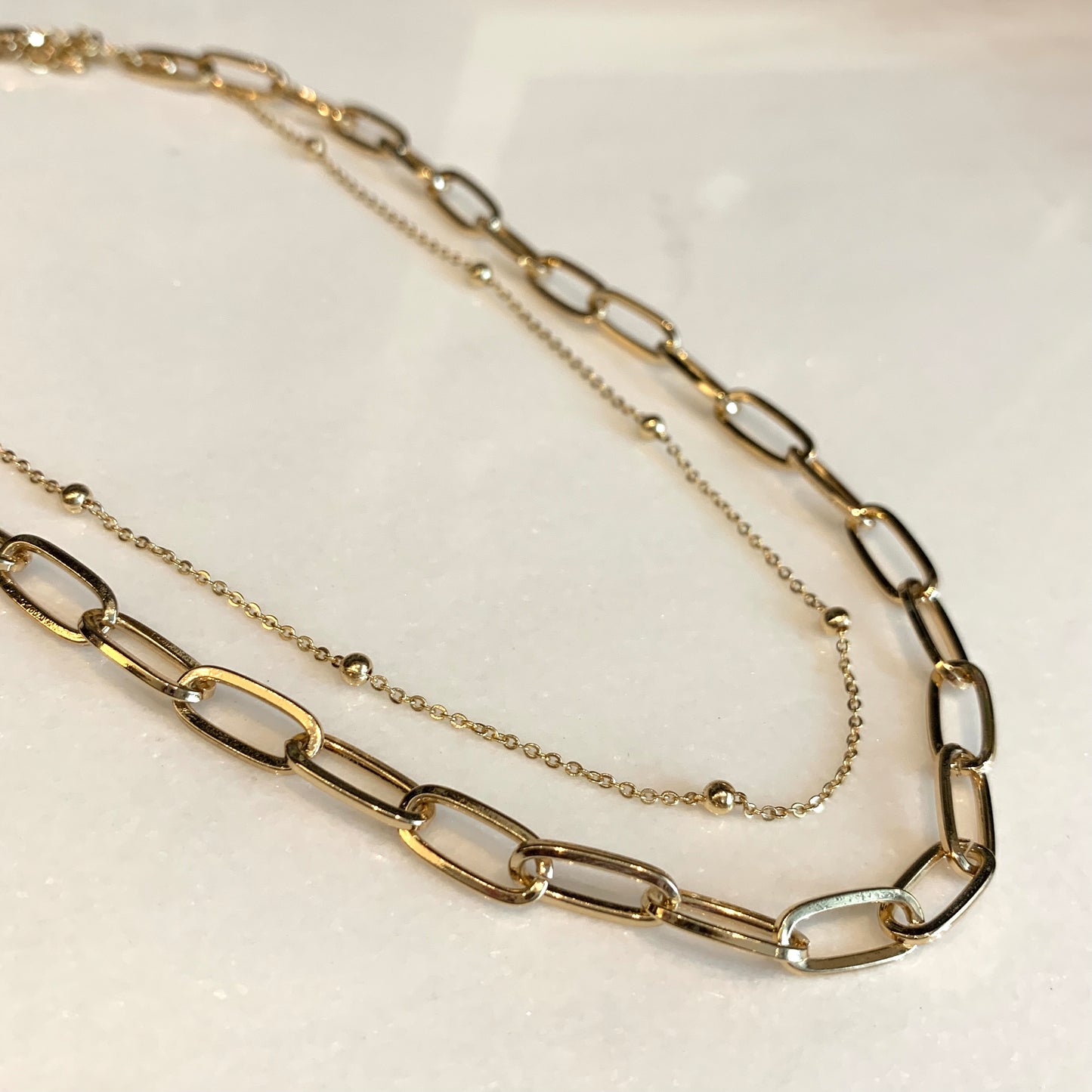 Collar DOBLE de baño de oro