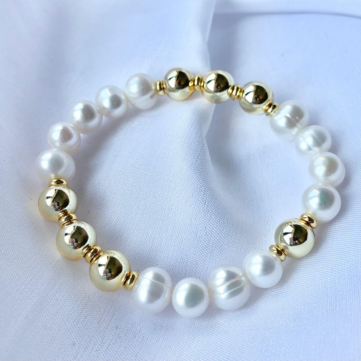 Pulsera elástica con PERLAS
