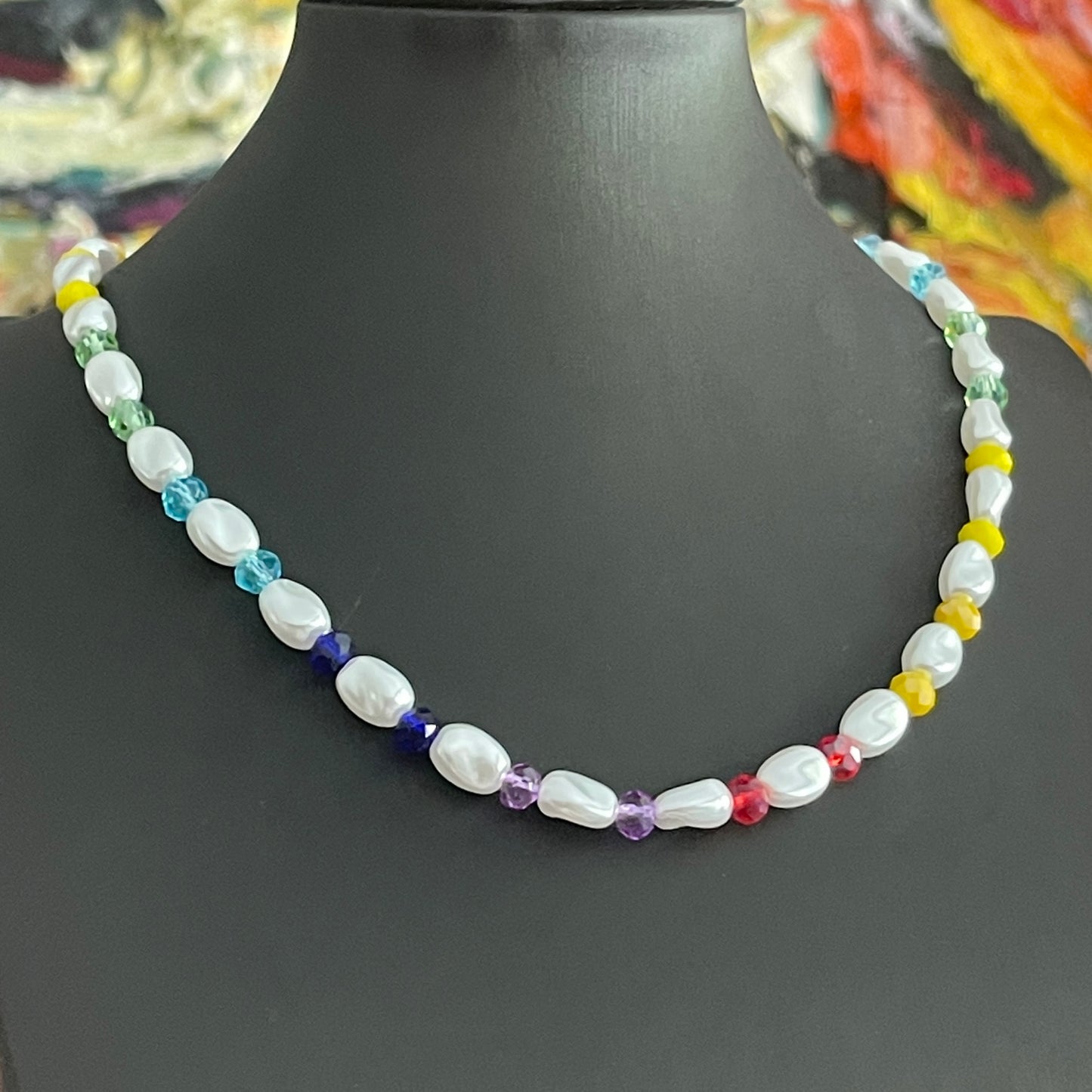 Collar con perlitas y colores