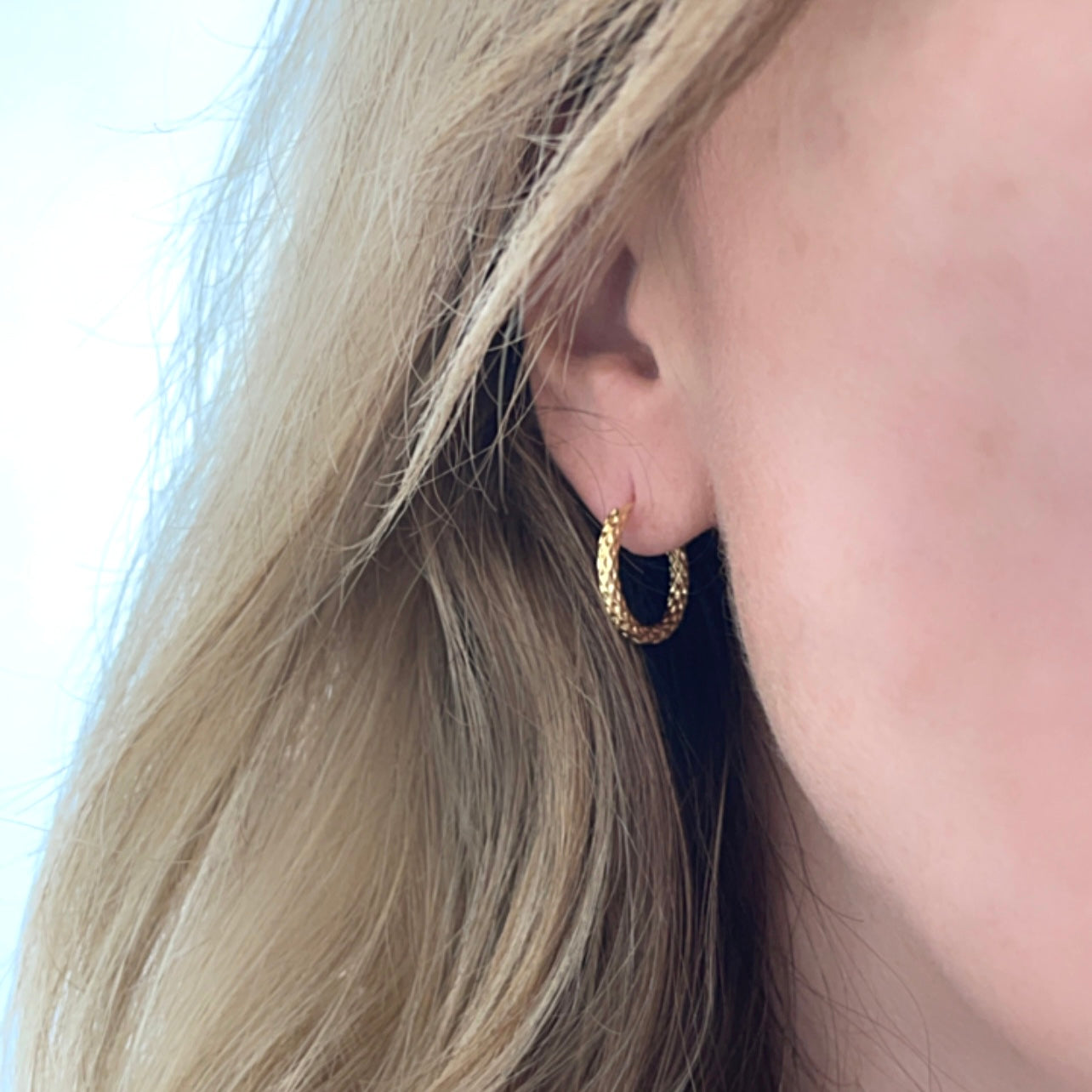 Arracadas craqueladas de PLATA .925