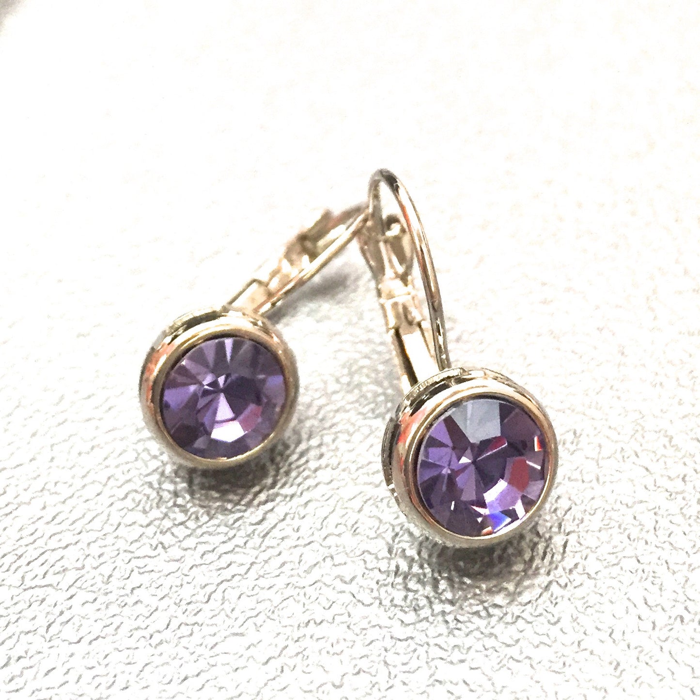 Arete de broche con cristal SWAROVSKI REDONDO