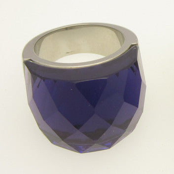 Anillo de Swarovski estilo Nirvana en Morado