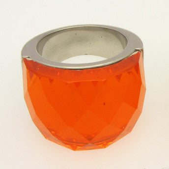 Anillo de Swarovski estilo Nirvana en Naranja