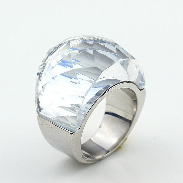 Anillo de Swarovski estilo Nirvana en Transparente