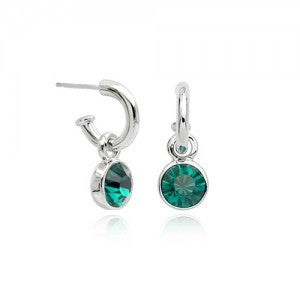 Arete PLATEADO con cristal SWAROVSKI Colgante