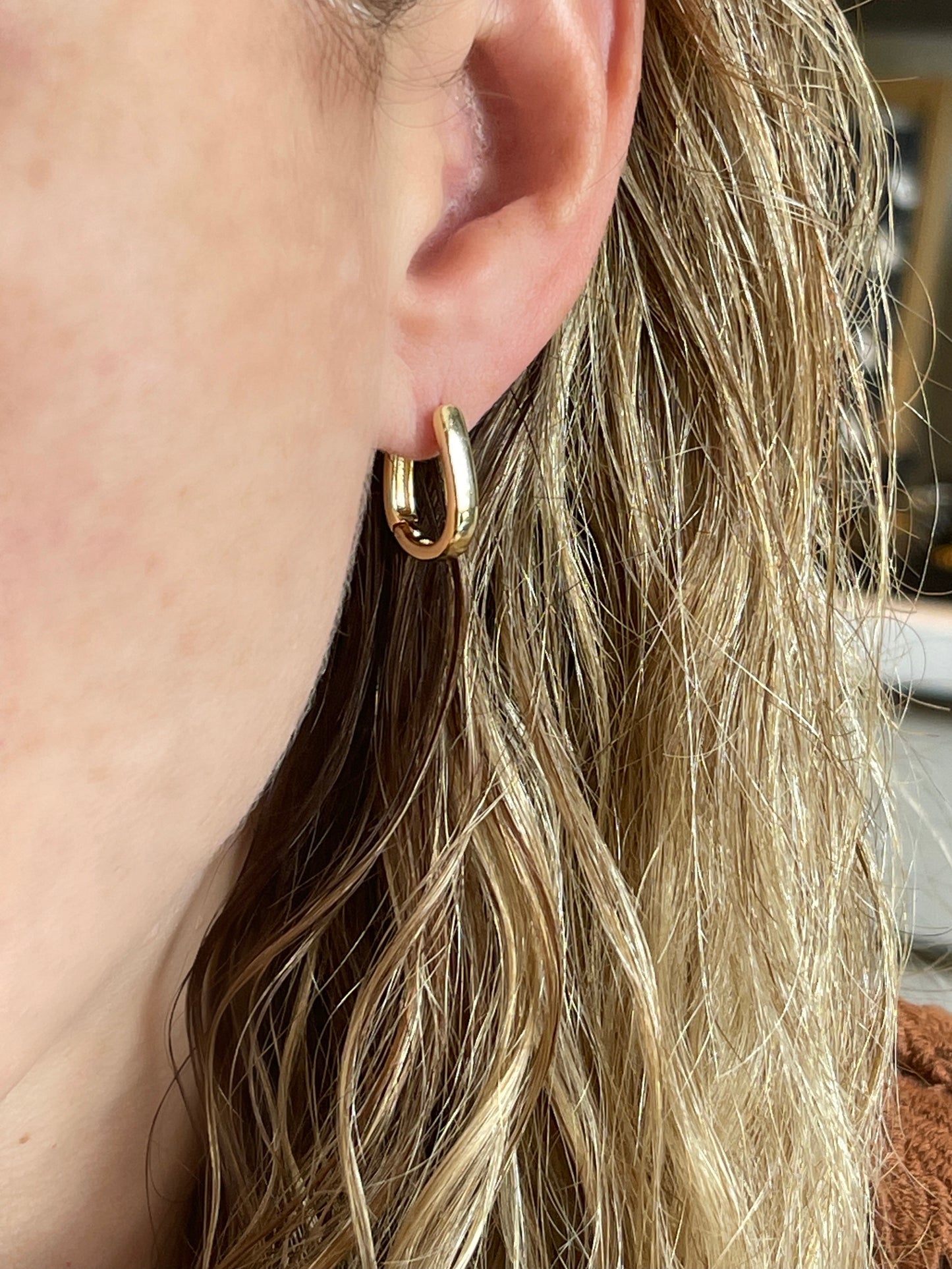 Arracadas DORADAS de PLATA .925