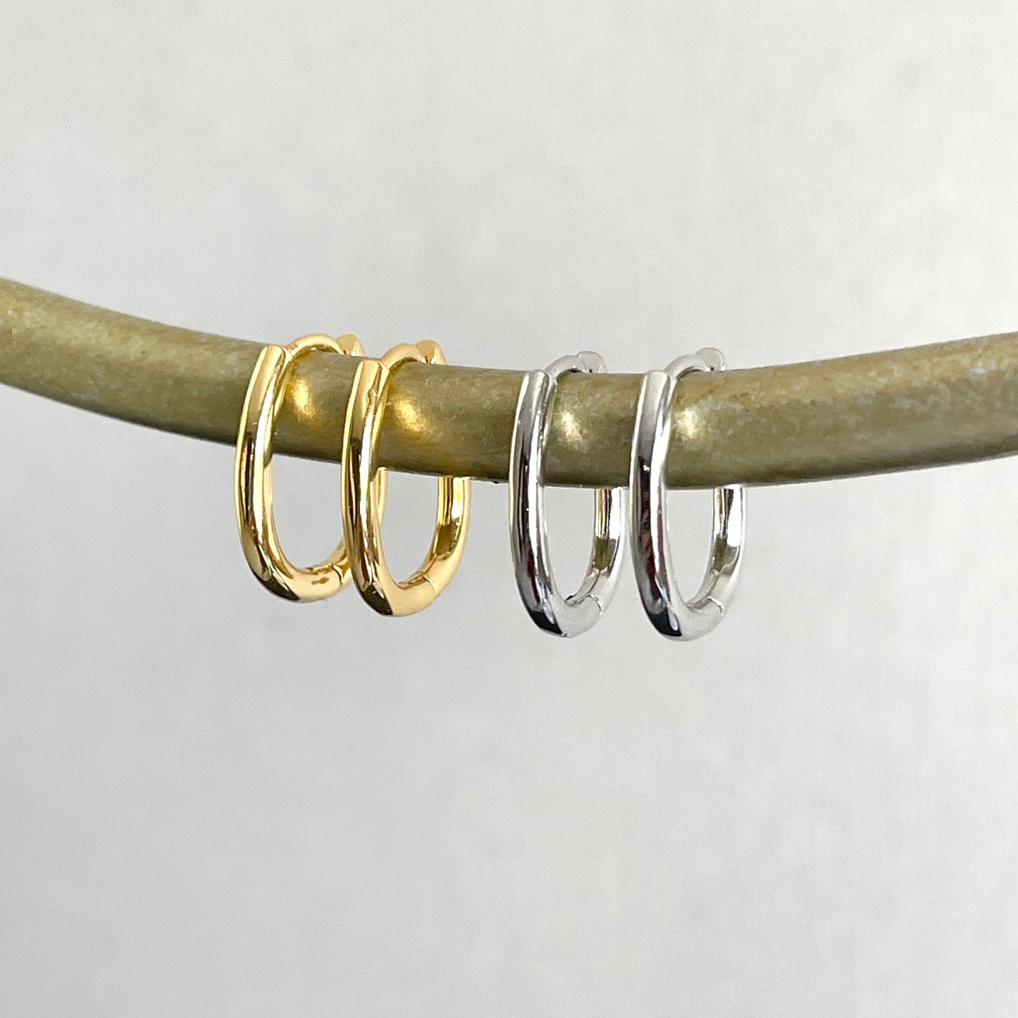 Arracadas OVALADAS de plata