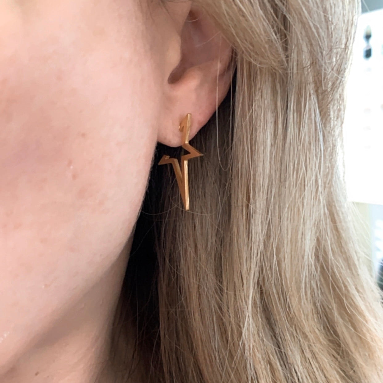 Aretes de ESTRELLA de acero inoxidable