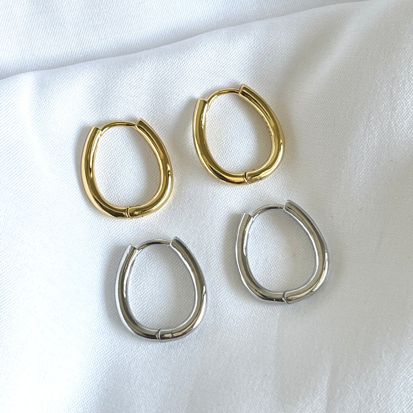 Arracadas OVALADAS de plata
