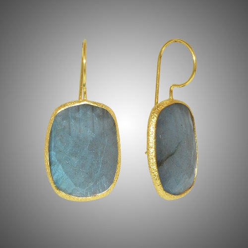 Arete de PLATA con Piedra RECTANGULAR Chica