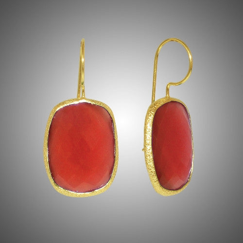 Arete de PLATA con Piedra RECTANGULAR Chica